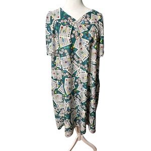 Vintage BINGO Novelty Print Mumu Dress